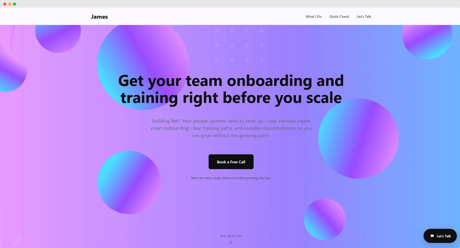 L&D Consulting website mockup showing training consultant site